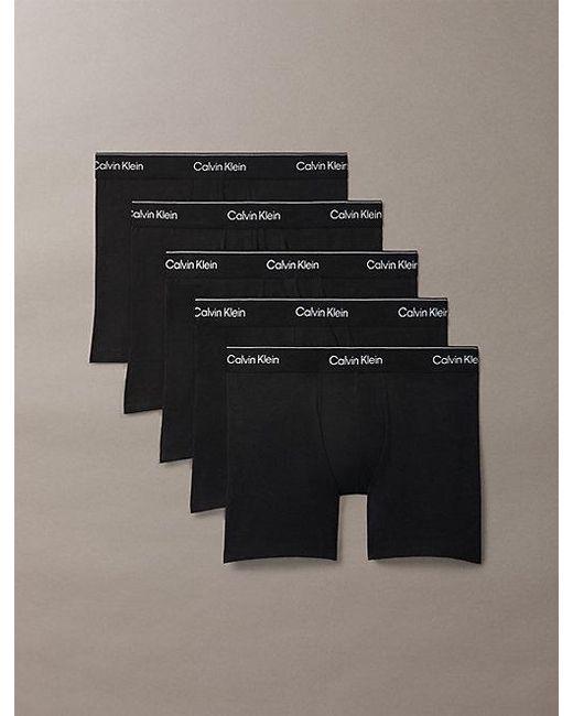 Calvin Klein Black 5 Pack Boxer Briefs for men