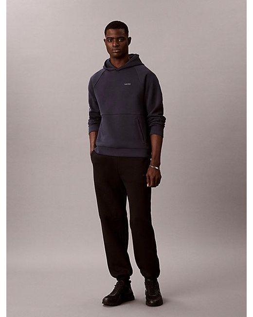 Calvin Klein Blue Sport Performance Double Knit Hoodie for men