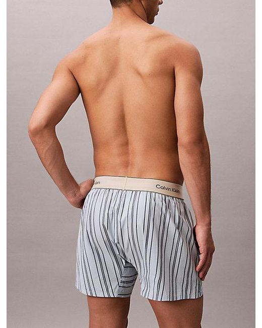 Calvin Klein Multicolor Cotton Poplin Boxers for men
