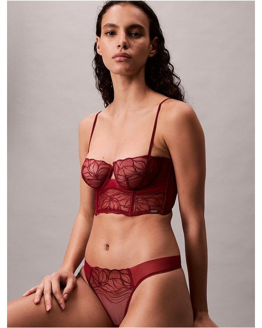 Calvin Klein Multicolor Thong Ck Floral Lace