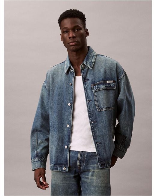 Calvin Klein Blue Calvin Klein Denim Relaxed Field Jacket for men