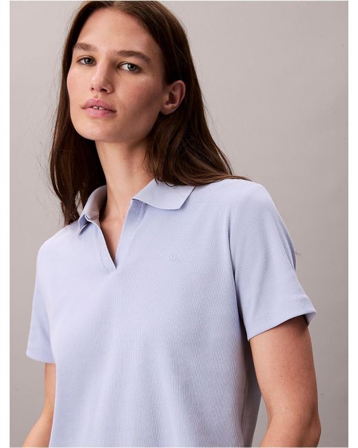 Calvin Klein Multicolor Calvin Klein Cotton Contour Rib Polo Tee