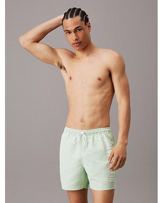 Bañador de largo medio con cordón - Intense Power Calvin Klein de hombre de color Green