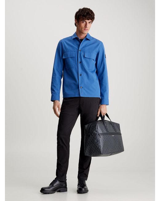 Calvin Klein Blue Logo Weekend Bag for men