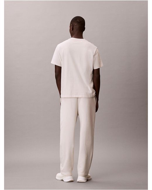 Calvin Klein Natural Calvin Klein Fleece Velvet Monologo Sweatpants for men