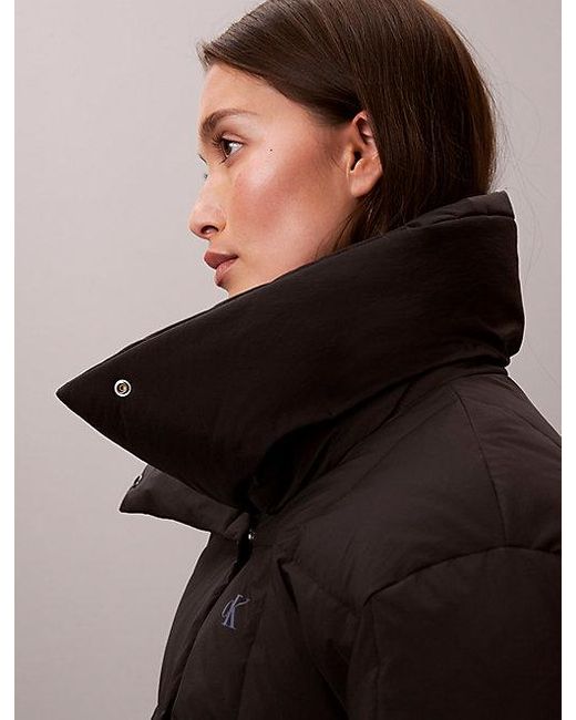 Calvin Klein Blue Jeans Short Down Puffer Jacket