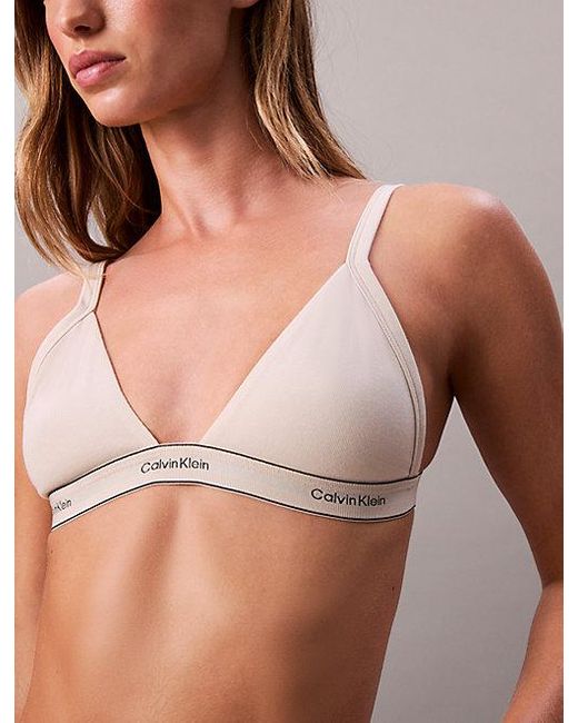 Calvin Klein Multicolor Unlined Triangle Bra Heritage Cotton Stretch