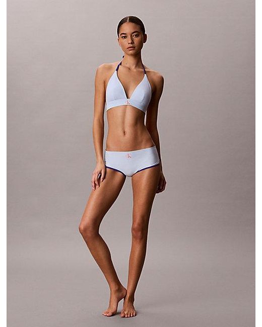 Calvin Klein Multicolor Halter Triangle Bikini Top Ck Monogram