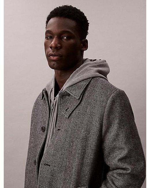 Calvin Klein Tech Jas Van Wolmix in het Gray voor heren