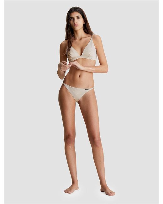 Calvin Klein Brown Structured Bikini Bottom