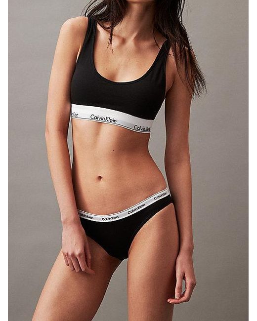 Calvin Klein Black Bikini Briefs Icon Logo