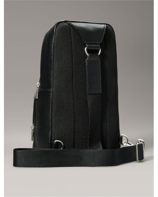 Calvin Klein Black Refined Sling Bag for men
