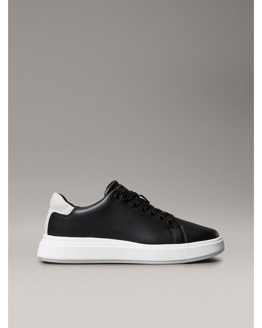 Baskets En Cuir Calvin Klein en coloris Gray