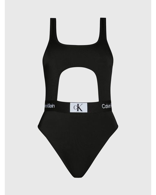 Calvin Klein Black Cut Out Swimsuit - Ck96