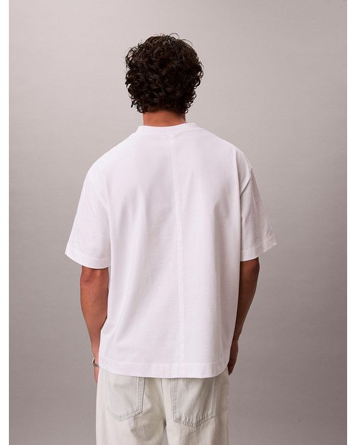 Calvin Klein Gray Relaxed Emblem Badge T-Shirt for men