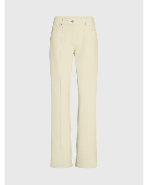 Calvin Klein Natural Coated Milano Bootcut Trousers
