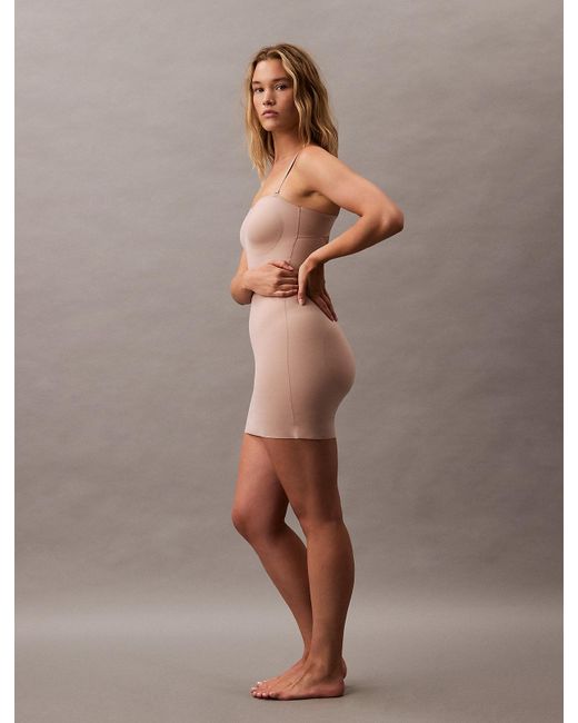 Calvin Klein Brown Shapewear Slip Dress