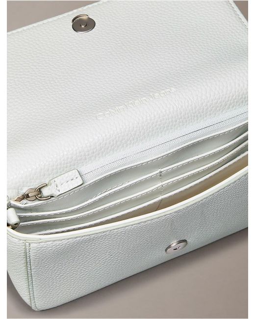 Calvin Klein Metallic Archive Hardware Flap Crossbody Bag