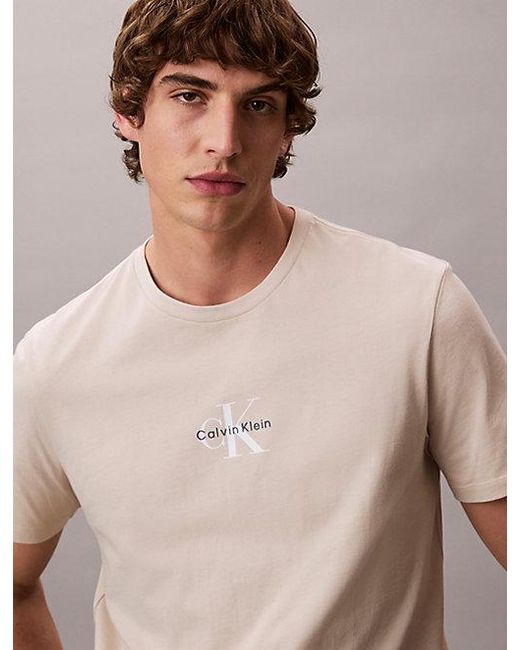 Calvin Klein Multicolor Jeans Monogram Logo T-Shirt for men