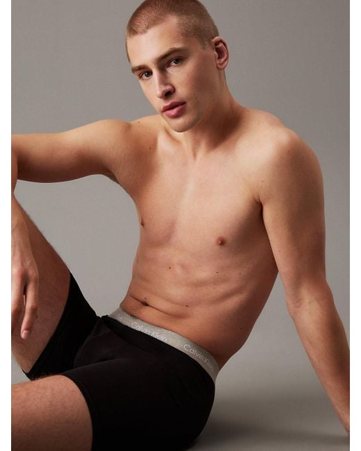 Calvin Klein Black 5 Pack Boxer Briefs - Cotton Stretch for men