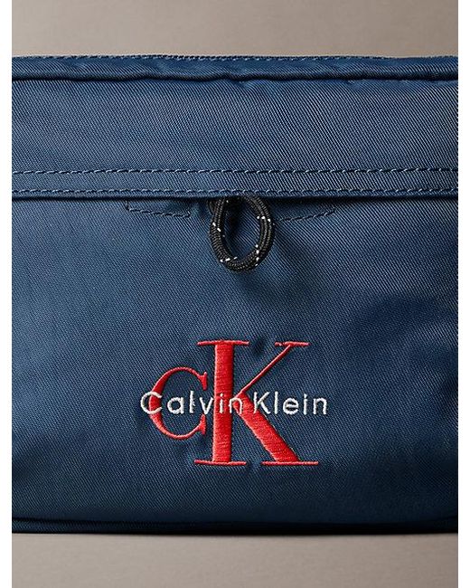 Calvin Klein Wasserabweisende Crossbody-Kameratasche Aus Twill in Blue für Herren