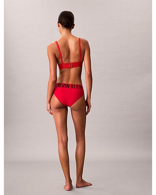 Calvin Klein Red Bikini Bottoms Intense Power