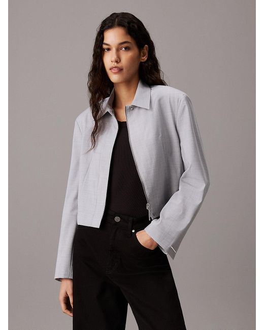 Calvin Klein Gray Oversized Suiting Jacket