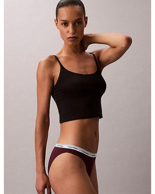 Calvin Klein Brown Bikini Briefs Icon Logo