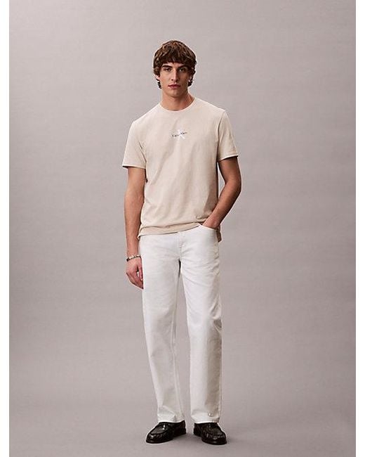 Calvin Klein Multicolor Jeans Monogram Logo T-Shirt for men