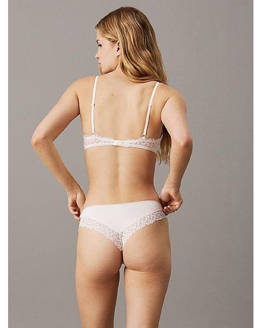 Calvin Klein Brown Brazilian Briefs Soft Stretch Lace