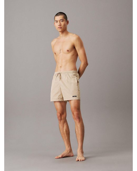 Short De Bain Mi-Long Avec Cordon De Serrage Calvin Klein pour homme en coloris Natural