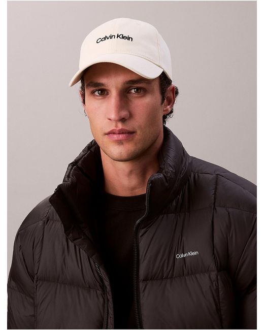 Calvin Klein White Standard Baseball Cap for men