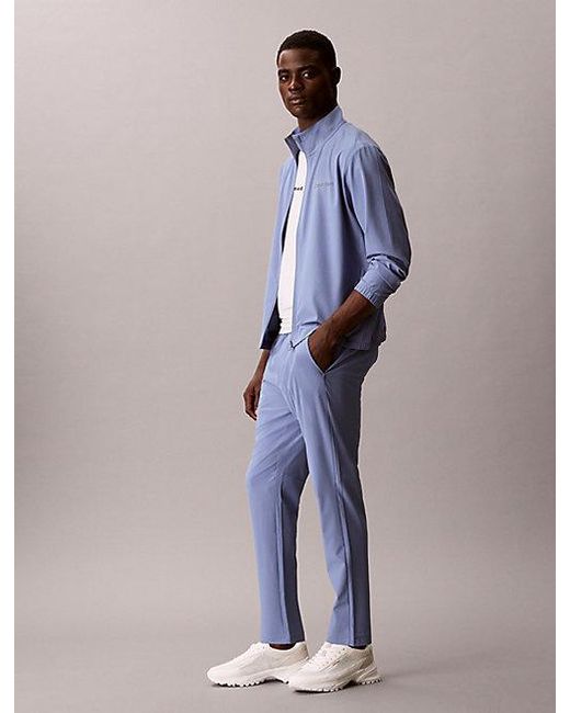 Calvin Klein Blue Sport Water Repellent Performance Trousers for men