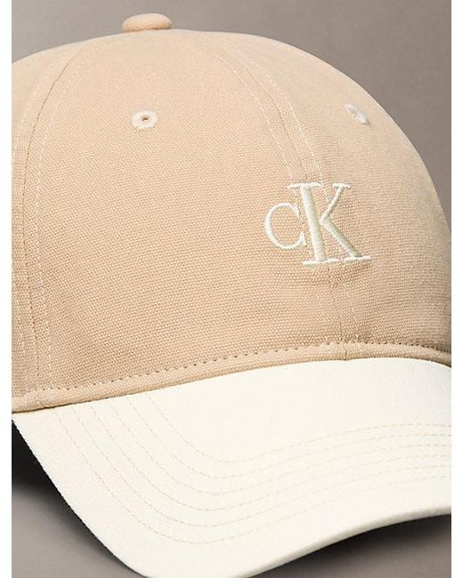 Calvin Klein Natural Canvas Logo Embroidery Adjustable Cap for men