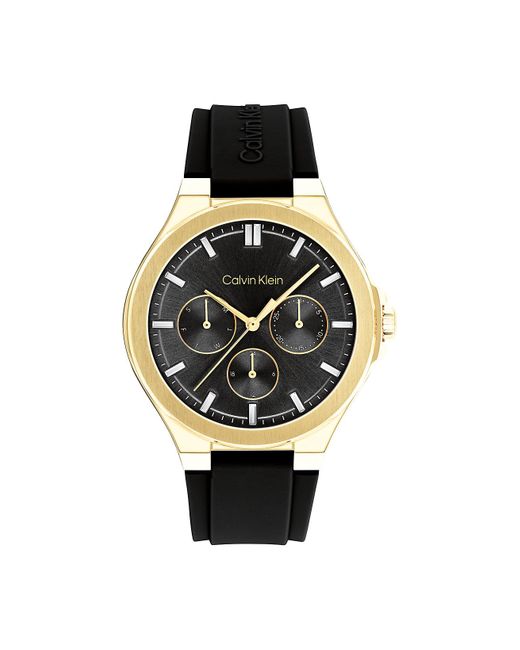 Calvin Klein Black Plated Steel Multifunction Watch