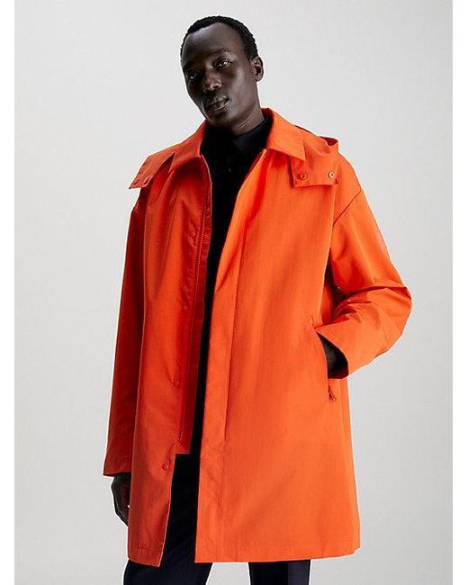 Abrigo tres cuartos Sorona Calvin Klein de hombre de color Naranja | Lyst
