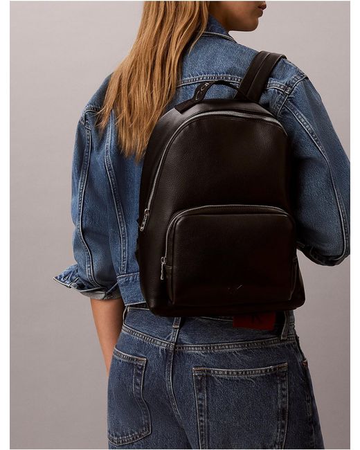 Calvin Klein Black Micro Pebble Classic Backpack
