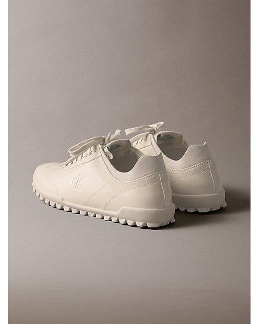 Calvin Klein Gray Shiny Organza Runner Trainers