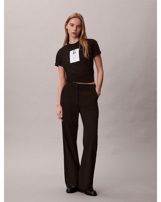 Calvin Klein Black Kate Moss Obsession Small Graphic T-Shirt