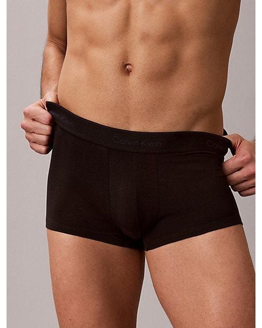 Calvin Klein Black 3 Pack Low Rise Trunks for men