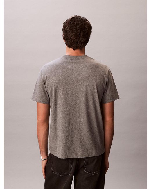 Calvin Klein Blue Relaxed Monogram T-Shirt for men
