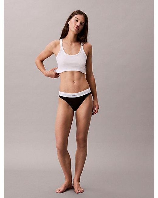 Calvin Klein Black Bikini Briefs Cotton Modal Stretch Rib
