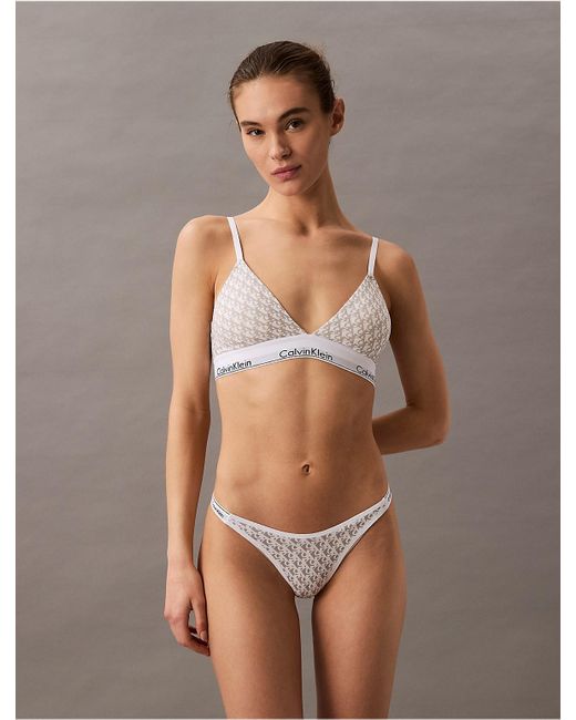 Calvin Klein Brown Modern Logo Dipped String Thong