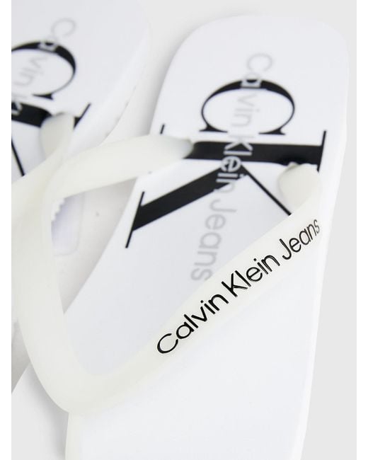 Calvin Klein Gray Flip Flops for men