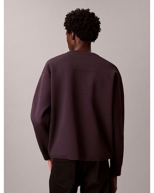 Calvin Klein Purple Logo Graphic Relaxed Jumper for men