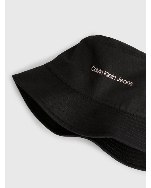 Calvin Klein Black Twill Bucket Hat