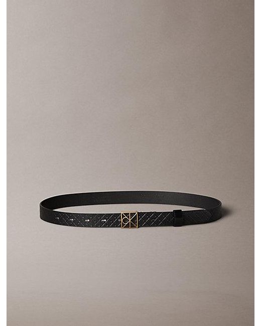 Calvin Klein Multicolor Full Grain Leather Emblem Logo Belt