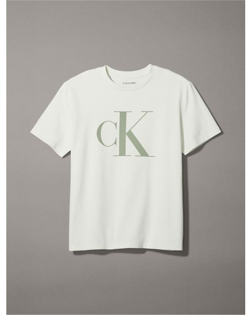 Calvin Klein Brown Monogram Logo Crewneck T-shirt