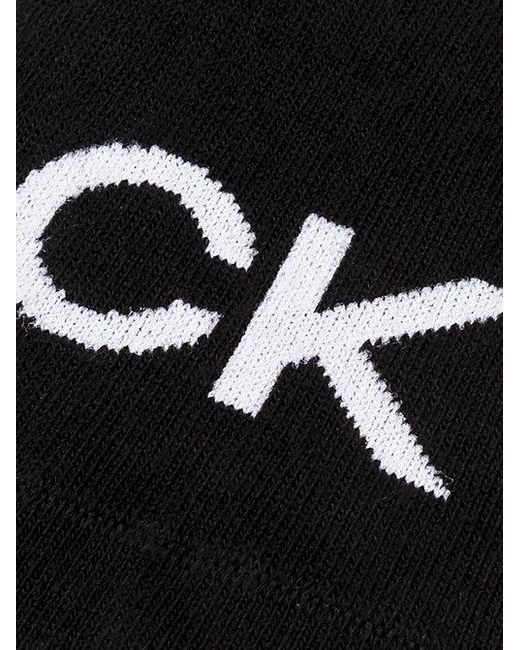 Calvin Klein Black 2 Pack Logo Invisible Socks for men