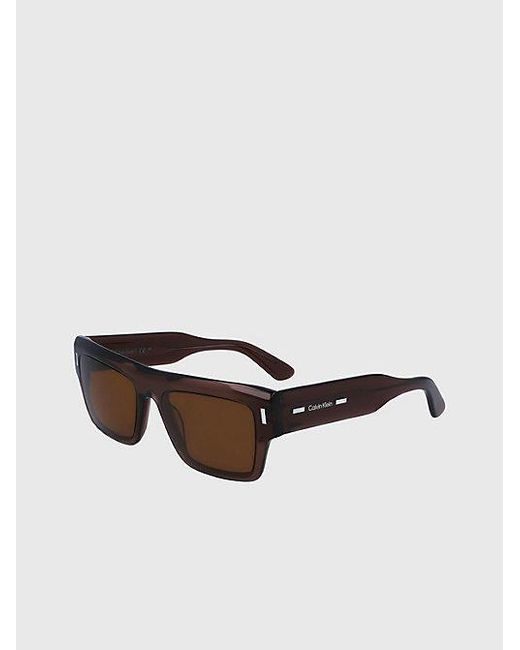 Calvin Klein Brown Square Sunglasses
